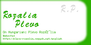 rozalia plevo business card